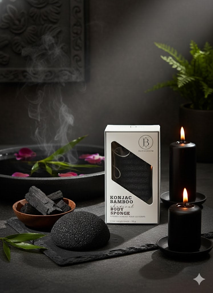 Konjac Bamboo Charcoal Body Sponge