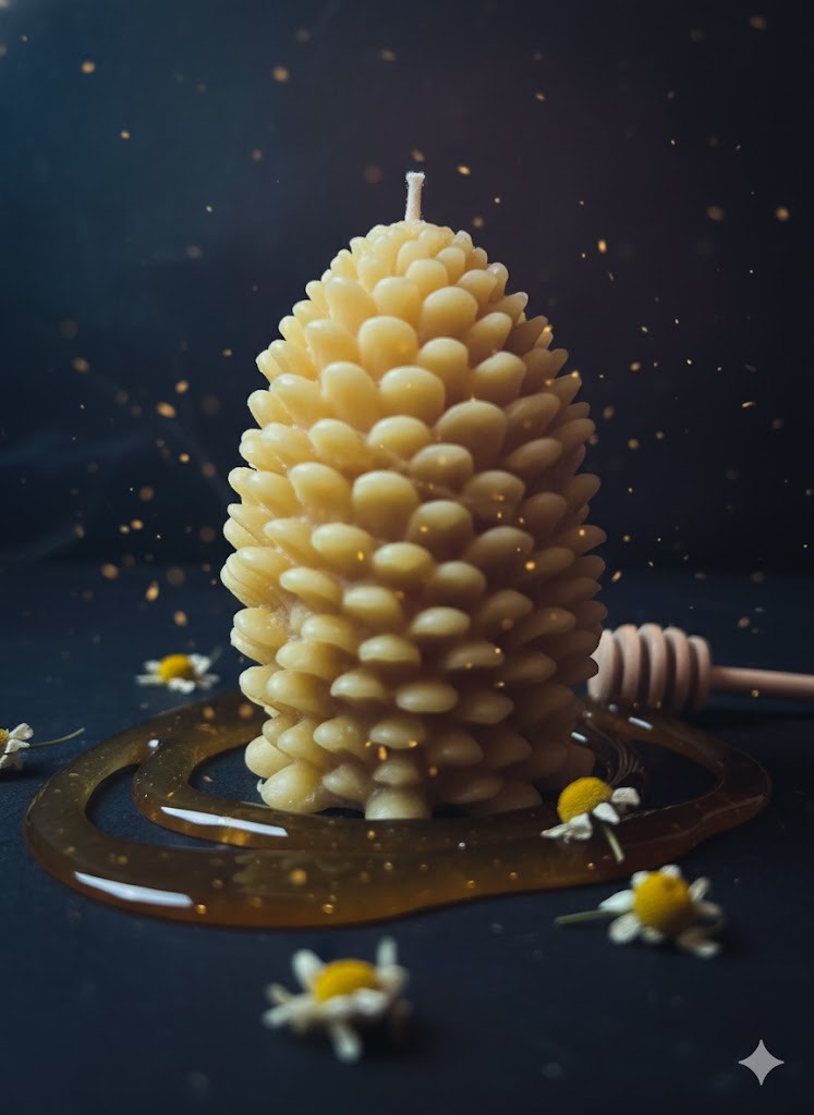Wyld Bees - Large Pinecone Candle
