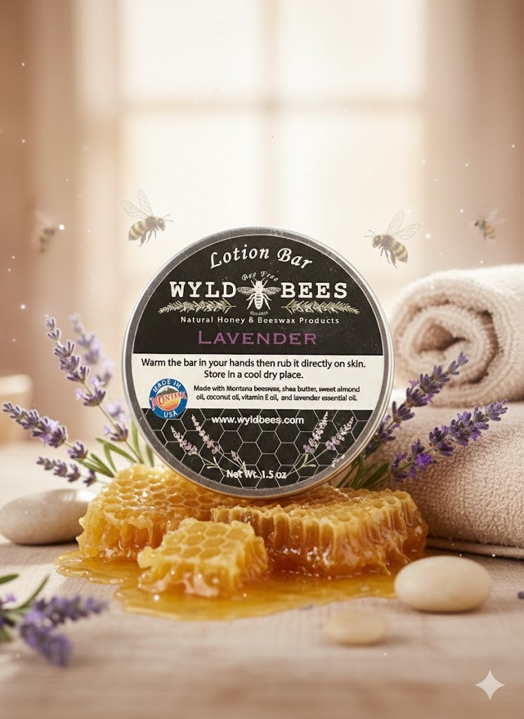 Wyld Bees - Lavender Lotion Bar (2 oz)