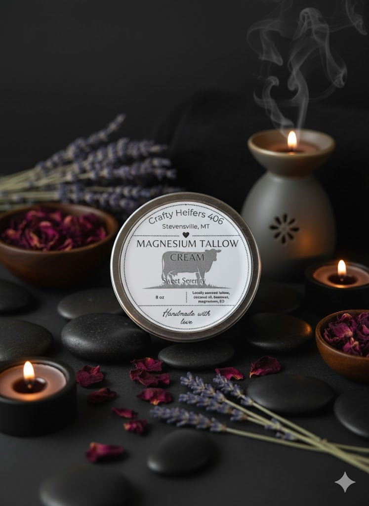 Magnesium Tallow Cream - Sweet Serenity (8 oz)