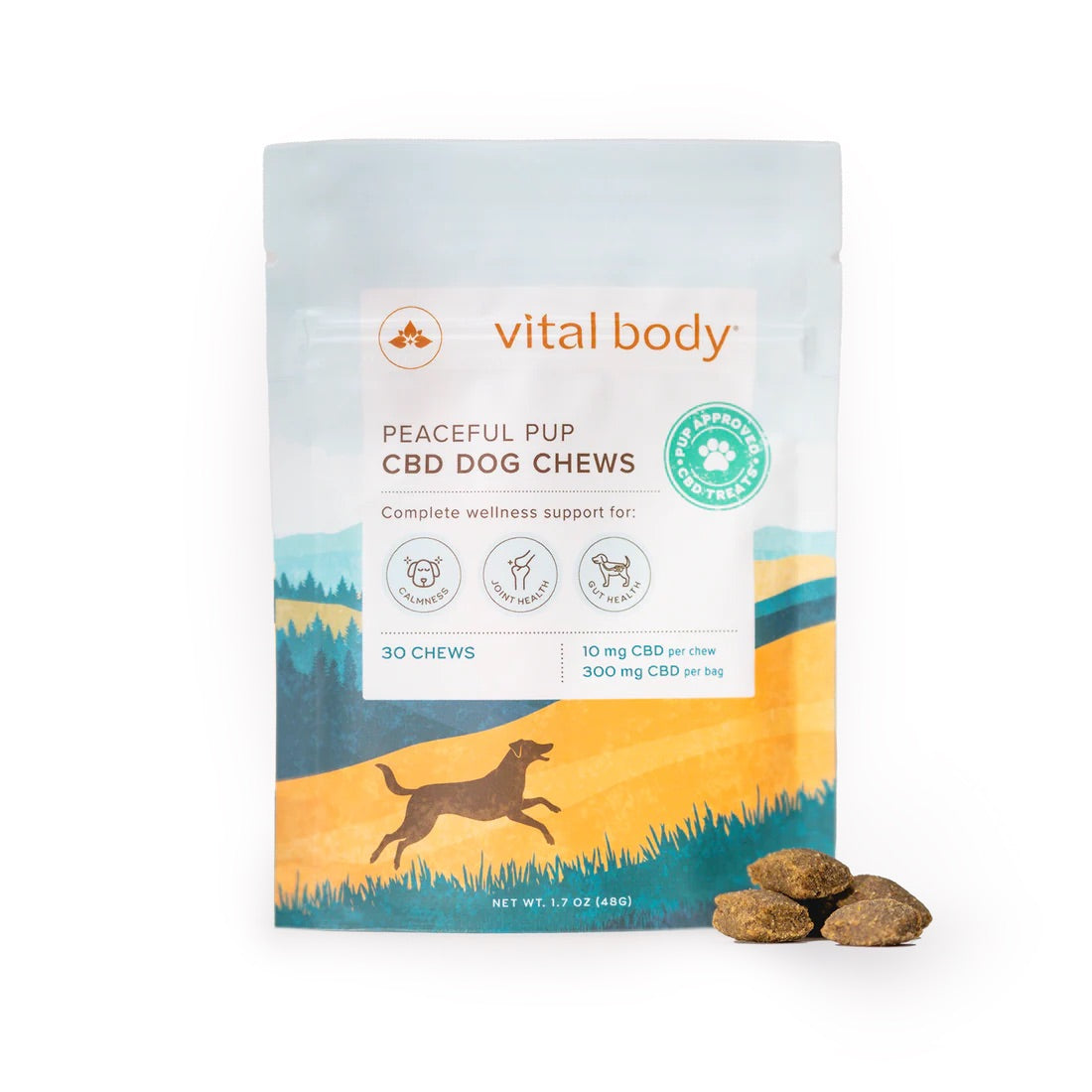 Peaceful Pup CBD Dog Chews (1.7 oz - 30 Chews)