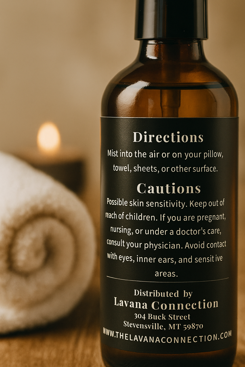 "Sincerely, Lavana" Essential Oil Mist (4oz)