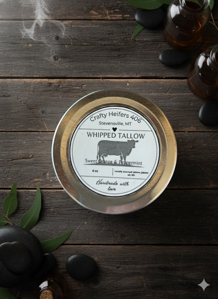 Whipped Tallow - Sweet Orange and Peppermint (8 oz)